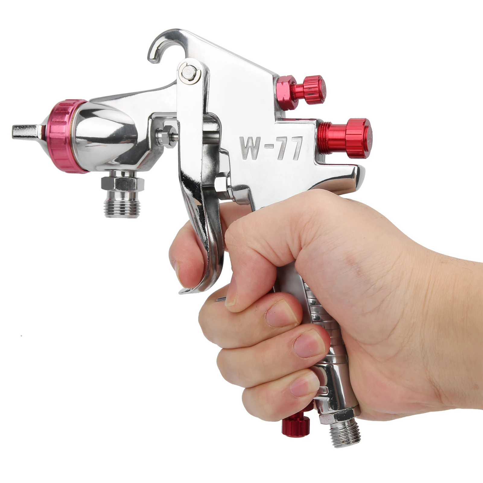 Professional Painting Spray Gun Pneumatic Airbrush Sprayer Lower Pot G1/4 for Sheet Metal Metal Furniture Plastics Construction