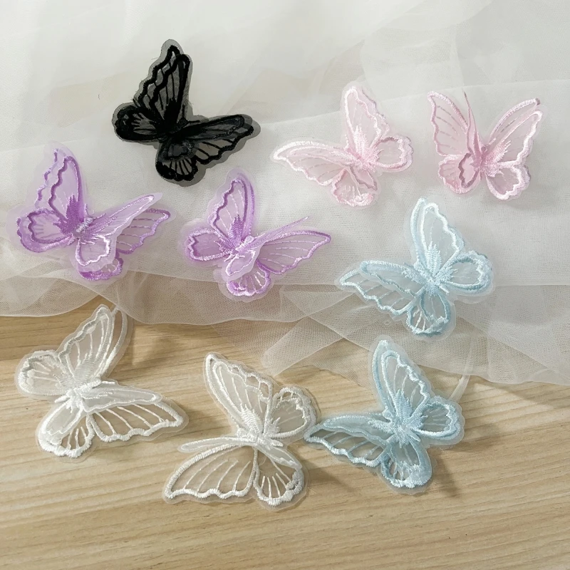 10Pcs Butterfly Patches For Clothing Embroidery Patches Applique Sewing Craft