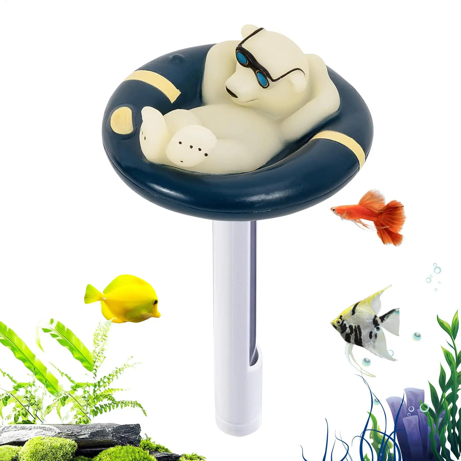 

Polar Bear Pool Water Temperature Meter Accurate Portable Swimming Pool Thermometer Tool for Hot Tub Spa Bathtub Fish Ponds