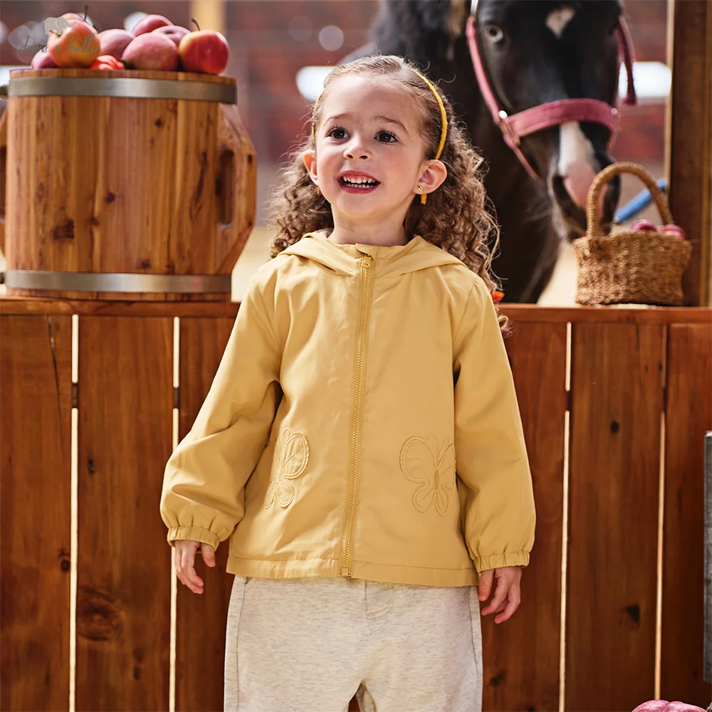 

Dave Bella Girls Baby Hooded Jacket Tops Autum Fashion Casual Sweet Cute Children's Coat Cardigan Outdoor DB3253297