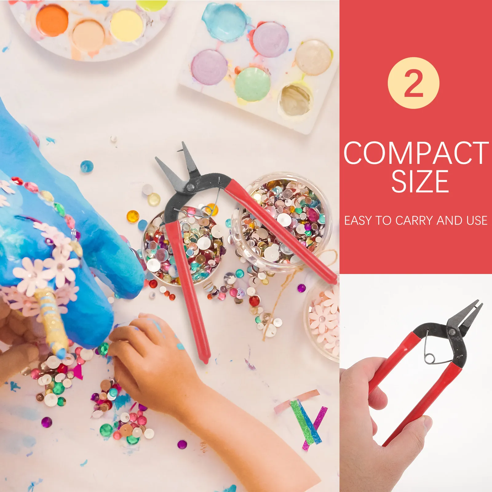 

Набор из 3 ручных дыроколов для изготовления украшений, компактные многофункциональные металлические пробойники для поделок, скрапбукинга, бумажных поделок и изготовления открыток