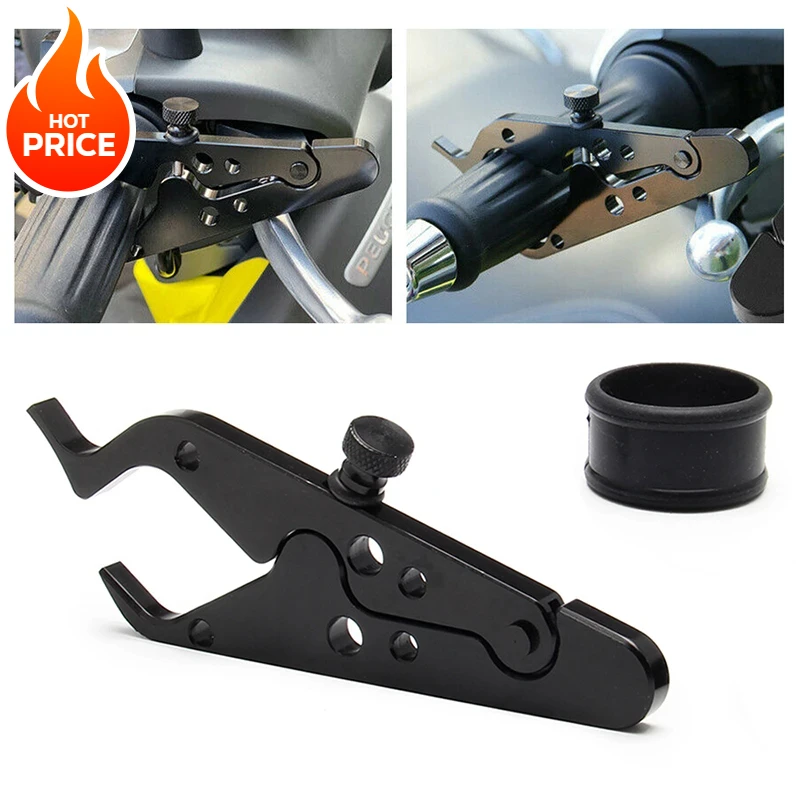 Motorcycle Cruise Control Throttle Clamp - Universal Wrist Grip, Reduces Fatigue, Retains Throttle