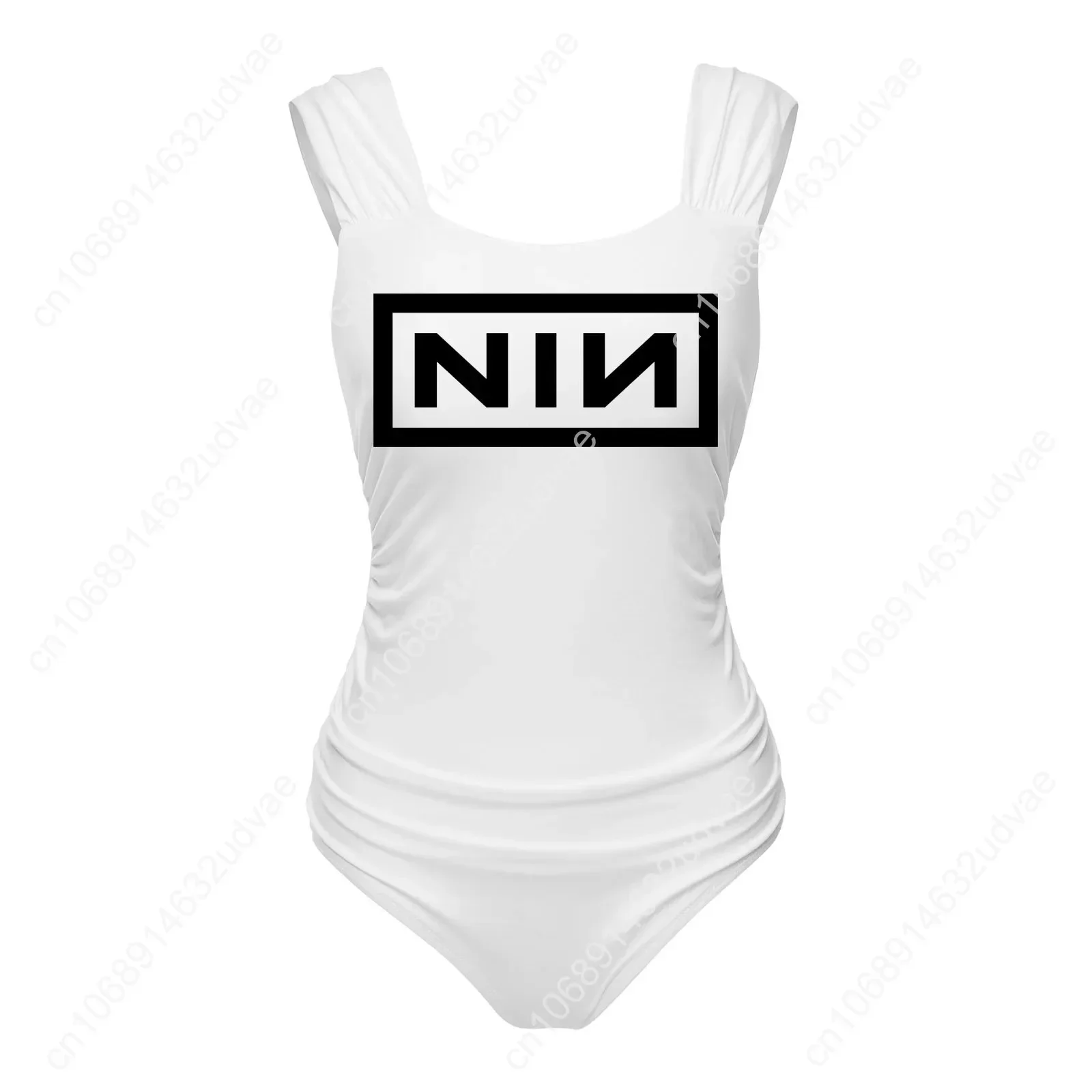 Nine Inch Nails  Swimsuit Wide Strap Women Bathing Suits Personalized Swimwear Pool Party Bikini Customize Beachwear