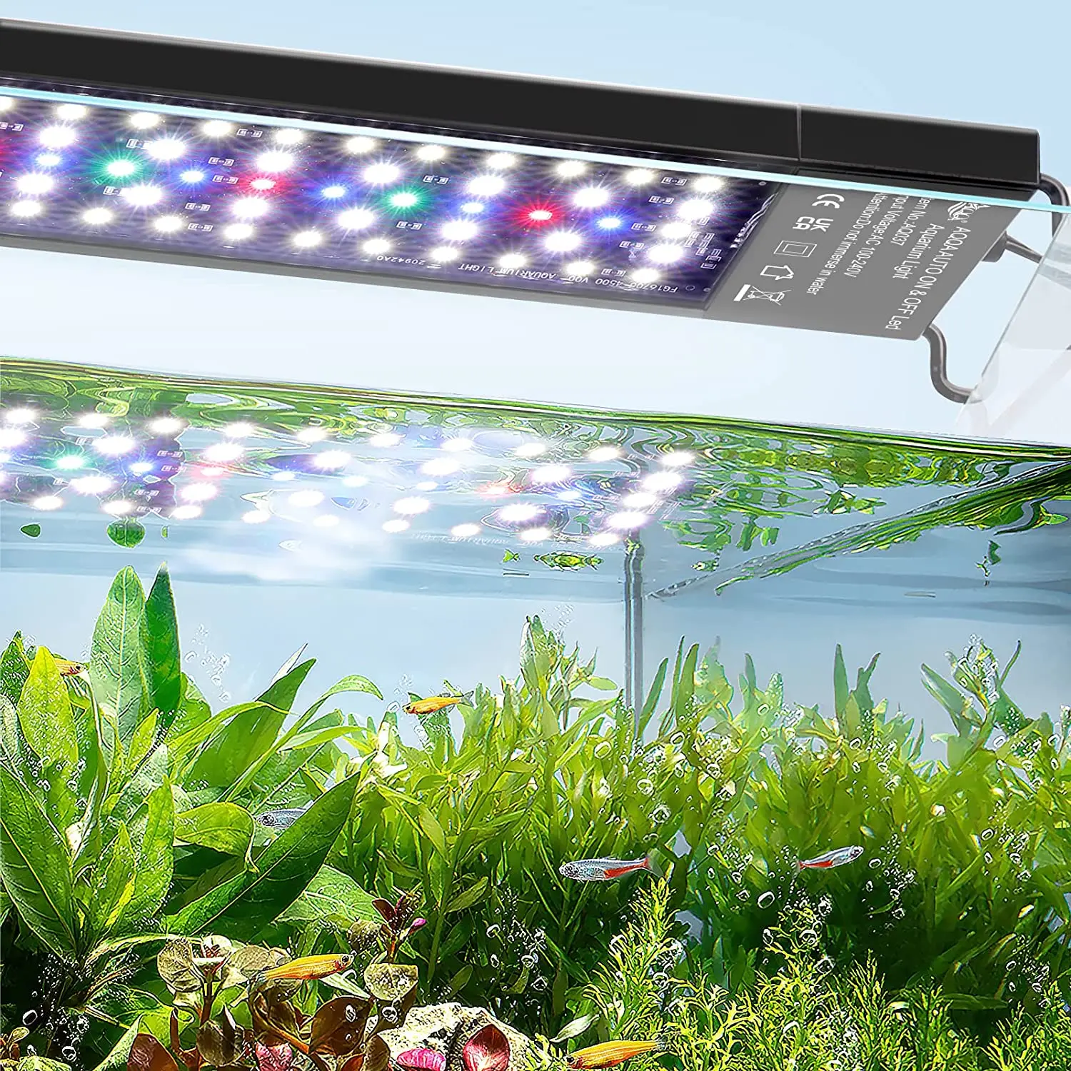 Imagem -05 - Wrgb Led Aquarium Light com Temporizador Iluminação de Plantas Aquáticas Extensível Impermeável Clip on Lâmpada para Aquário 3055cm 247