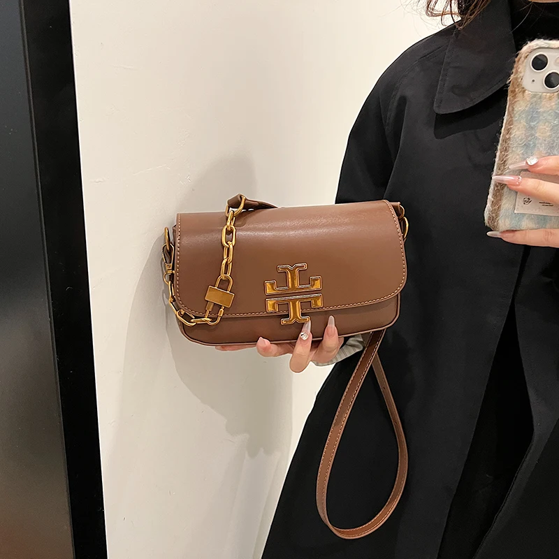 حقيبة كتف أنيقة للنساء من الجلد الكلاسيكي على الموضة، حقيبة يد كروس فاخرة بتصميم كروس للاستخدام اليومي في الحضرية الأنيقة #4