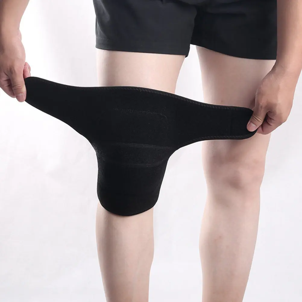 1Pair Knee Pad Elastic Sponge Thickened Eva Outdoor Sports Kneeling Support Non-Slip Adjustable Straps Gym Yoga Safety