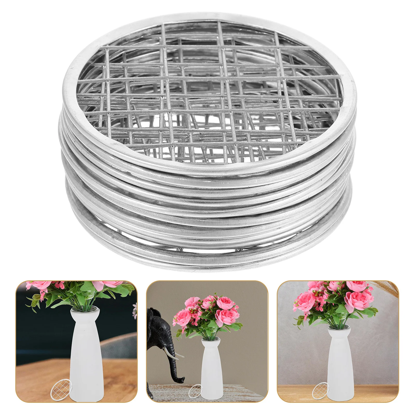

12pcs Flower Vase Grid Lids Metal Insert For Jars Floral Arrangement Jar Lid Spring Home Office Wedding Decor Centerpiece