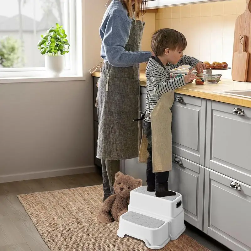 Bangku anak tidak licin, pijakan kaki multi-fungsi bangku Toilet tangga untuk kamar mandi kamar tidur dapur wastafel