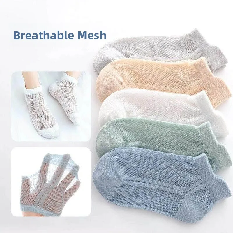 Children's Summer Thin Cotton Socks Breathable Mesh Short Socks for Boys And Girls Baby Socks Ultra Thin Spring Autumn Socks