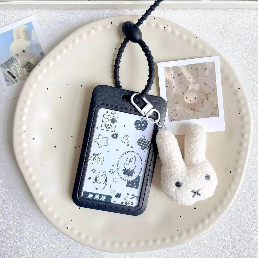 New Miffy Tag Kawaii Multi Style Korean Cartoon Girl Work Card Storage Student Meal Card Access Control Bus Card Certificate Set