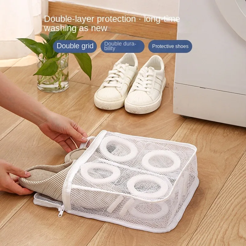 Shoes Washing Hanging Bag Sneaker Mesh Laundry Bags Home Portable Shoes Organizer Washing Net Bag Shoes Protect Wash Bag