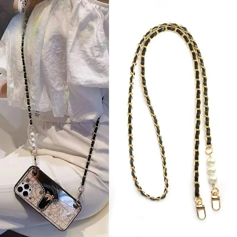 

Mobile Phone Lanyard Pearl Crossbody Long Women's Bag Strap