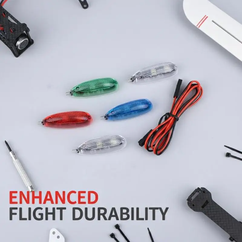 1set 5.1cm 5V/12V LED Navigation Light Aerial LightsFor Fixed-Wing & Quadcopter Night Flying RC Airplane Hobby Plane Drone Parts