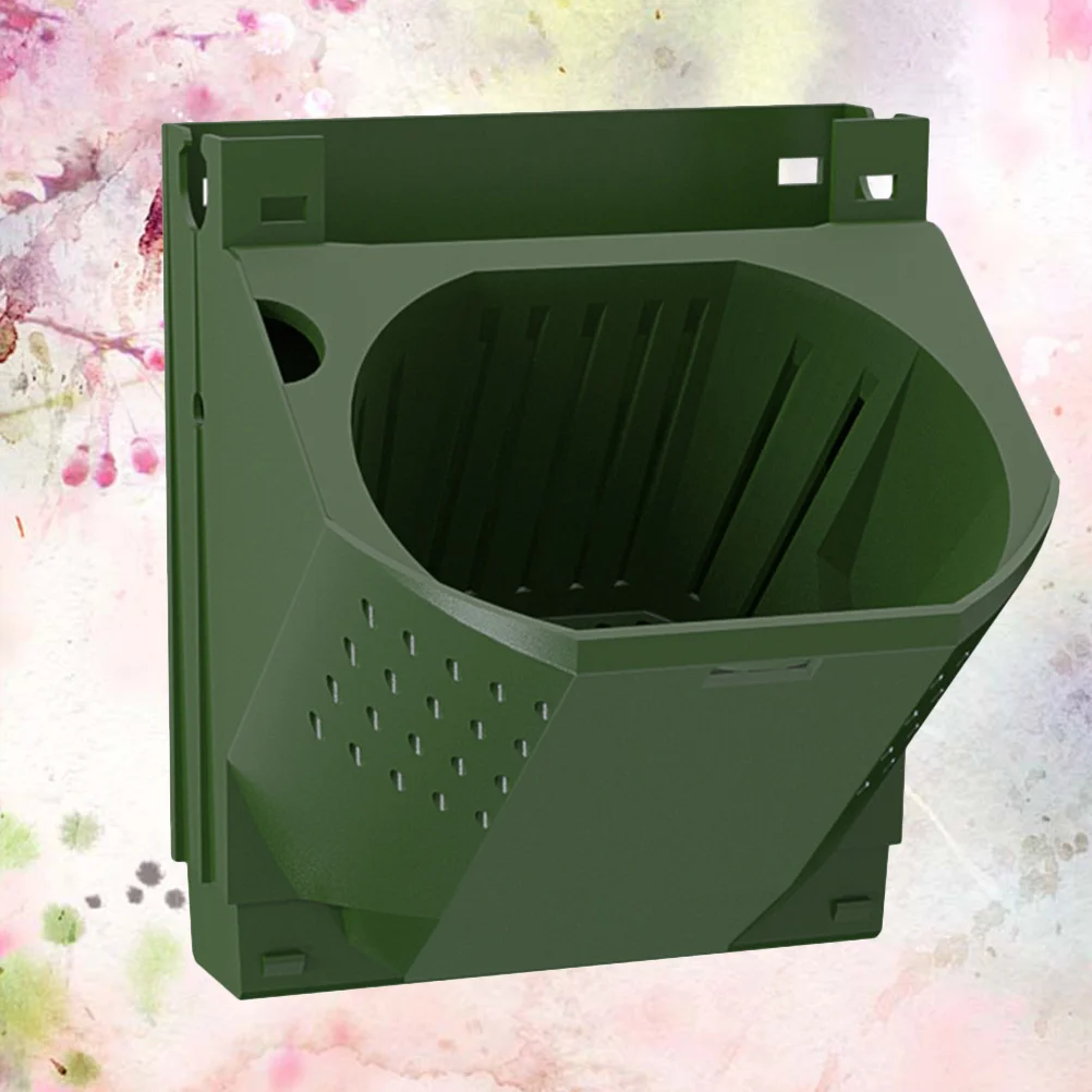 

1 pc Single Hole Wall Planter Pp Stackable Vertical Garden Pot For Balcony Yard Patio Fence Indoor Outdoor Use Wall Mounted