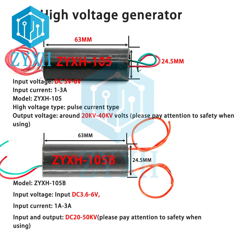 DC 3V-6V 3.6V-6V 40KV 50KV High Voltage Inverter Boost Step up Igniter High-voltage Generator Ignition Coil Pulse Power Module