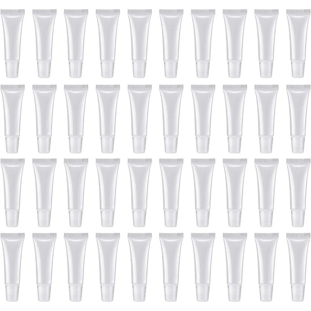 100 Stück 10/15ml Nachfüllbare Flaschen für Lippenbalsam, Leere Plastikbehälter für Lipgloss, Balsam, DIY-Kosmetik für Reisen, tragbar – Detail 1