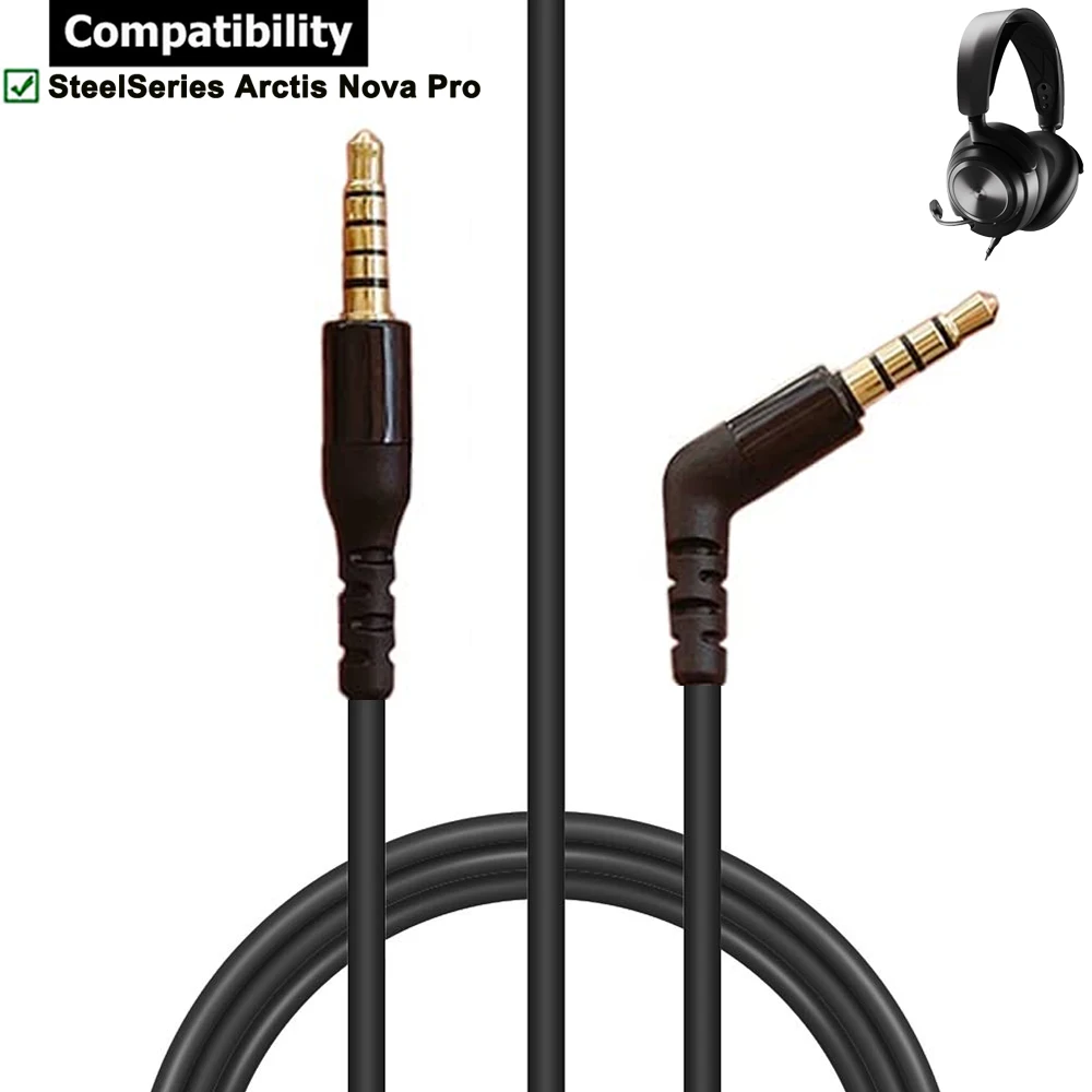 TRRS OFC كابل تمديد الحبل لسماعات الألعاب السلكية اللاسلكية ، استبدال Aux 3.5 مللي متر ، SteelSeries ، Arctis ، نوفا برو