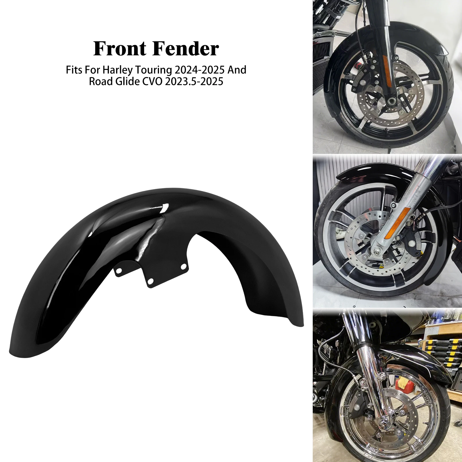 

Motorcycle Front Fender Mudguards Cover For Harley Touring Electra Glide Street Glide Road King 24-25 Road Glide CVO 2023.5-25
