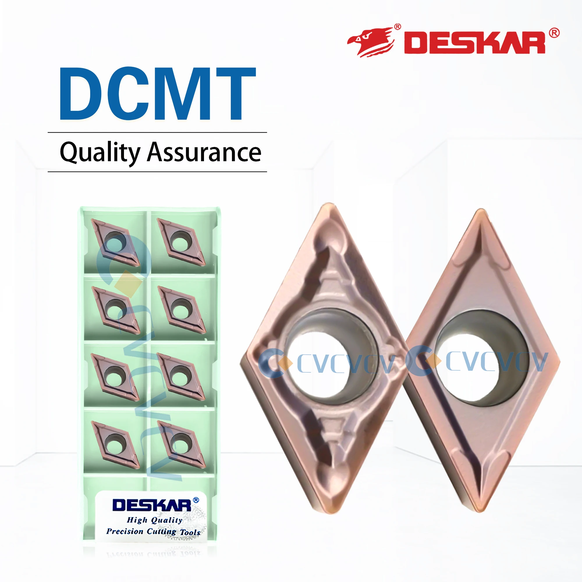 

DESKAR 100% CNC lathe DCMT070204 / 070208 DCMT11T304 /11T308 MV LF6118 Cutting Tool Rhombus Used For Processing Stainless Steel