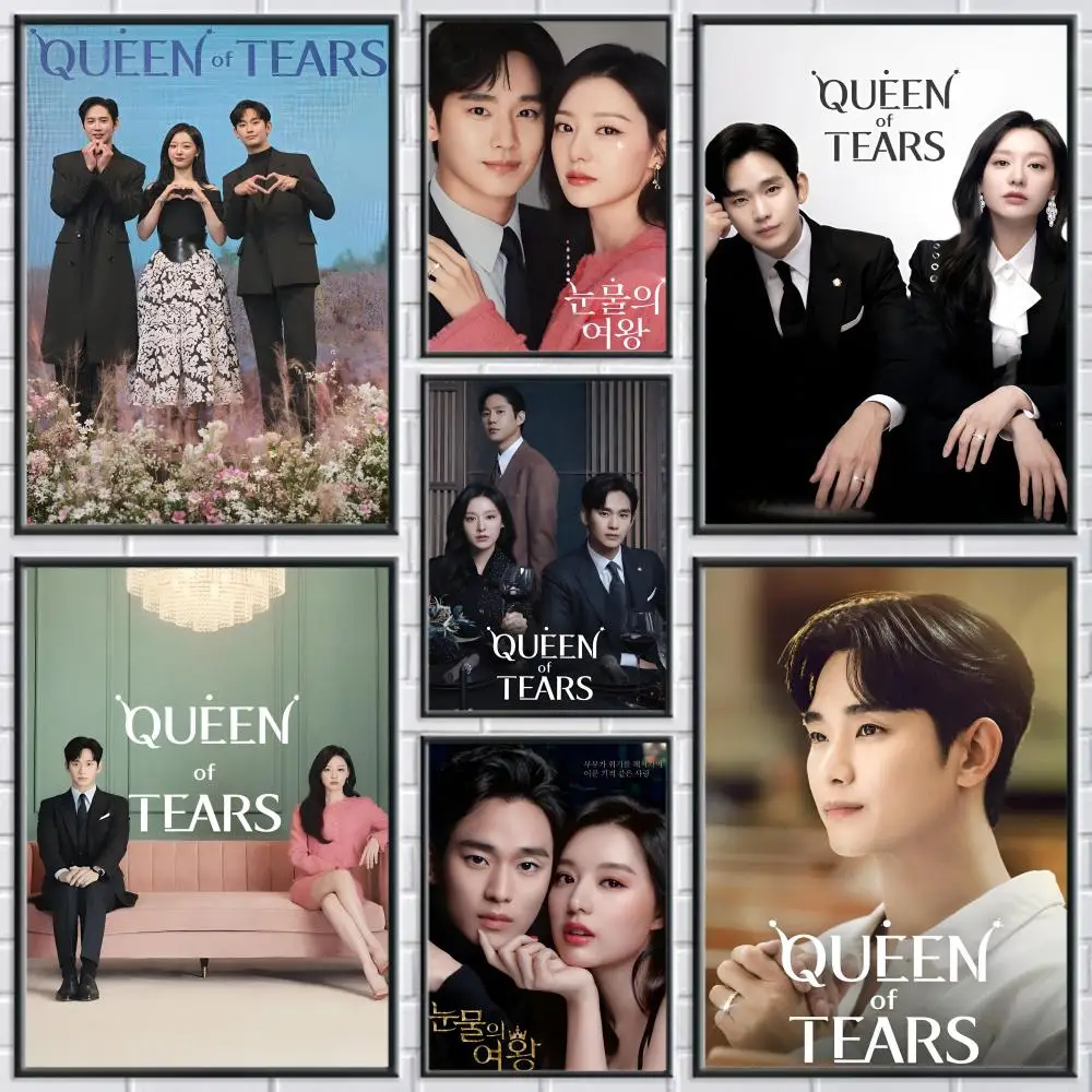 الكورية Q-ملكة الدموع اللوحة الخط شخصية المساحات قماش المشارك جدار جدارية الفن صور لغرفة ديكور المنزل #4