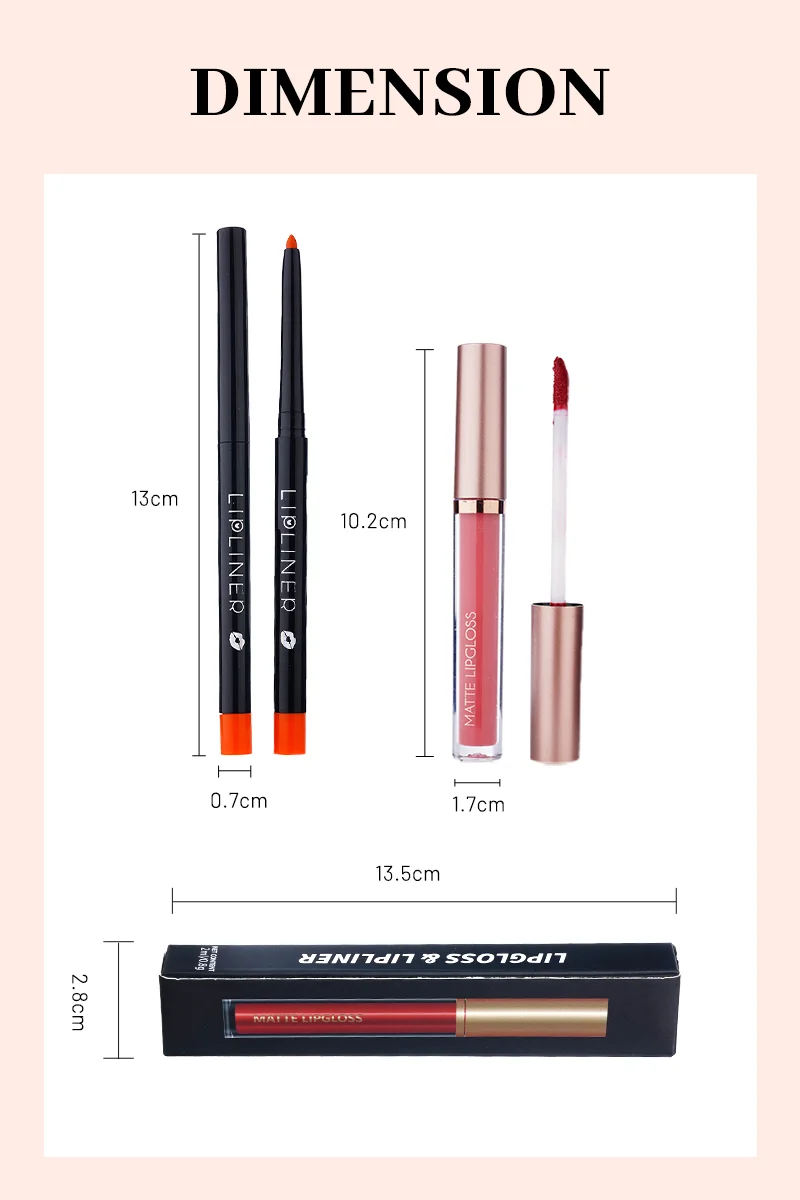 Juego de lápiz labial líquido mate de 12 colores + delineador de labios, pigmento de terciopelo desnudo, resistente al agua, brillo de labios duradero, juego de regalo de maquillaje