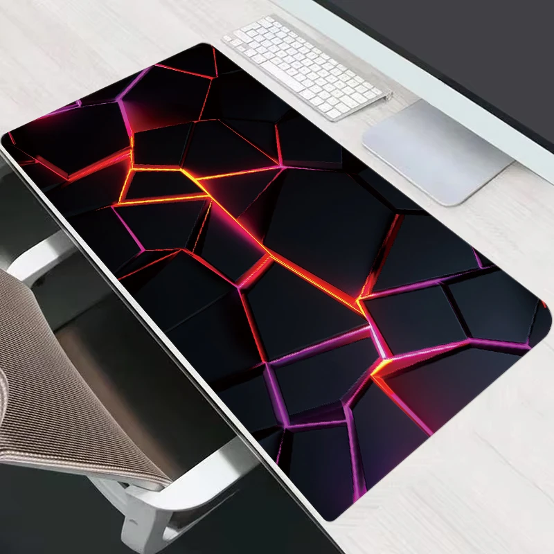 Neon Fragments Design Mouse Pad Large Computer Office Game Table Mats XXL Rubber Anti-slip PC Gaming Keyboard Mat Long Desk Pads