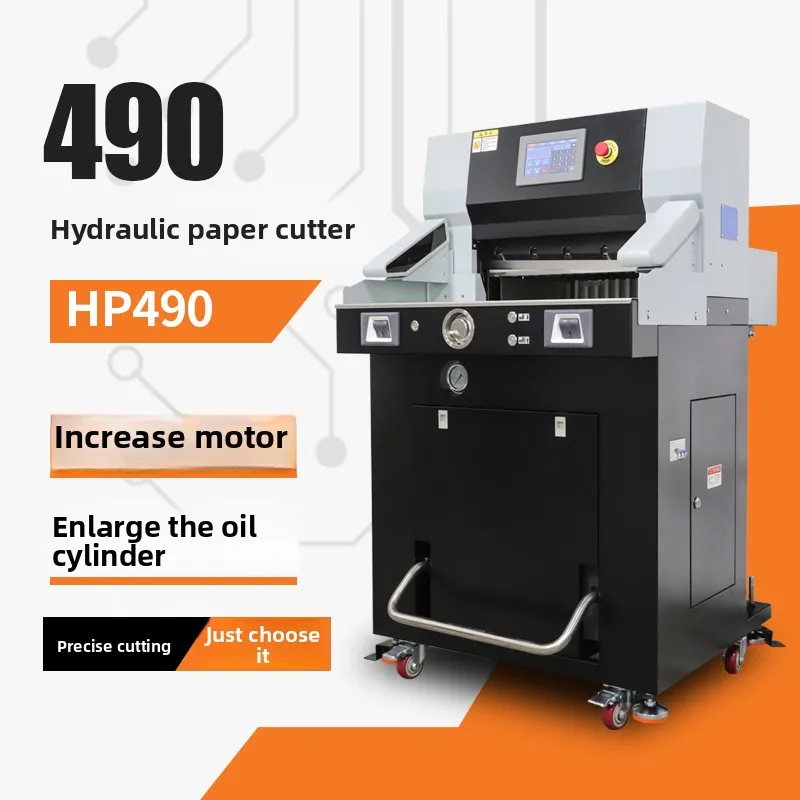 Hydraulic Electric Heavy-Duty Program-Controlled Thick-Layer Cutting Machine, Fully Automatic HP490 For Graphic Printing And