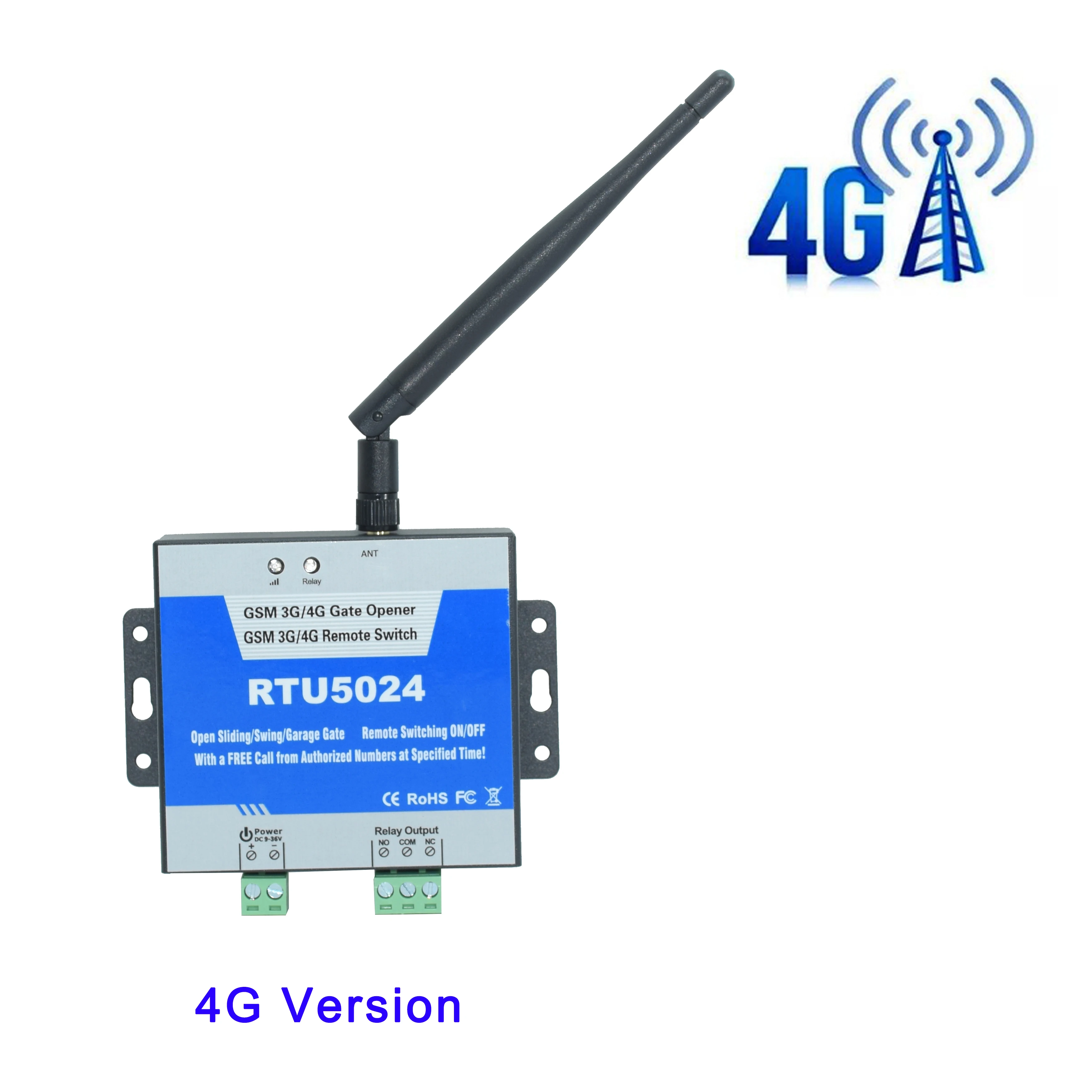 Télécommande GSM 4G SMS à relais unique pour ouvre-porte coulissant, battant et de garage RTU5024