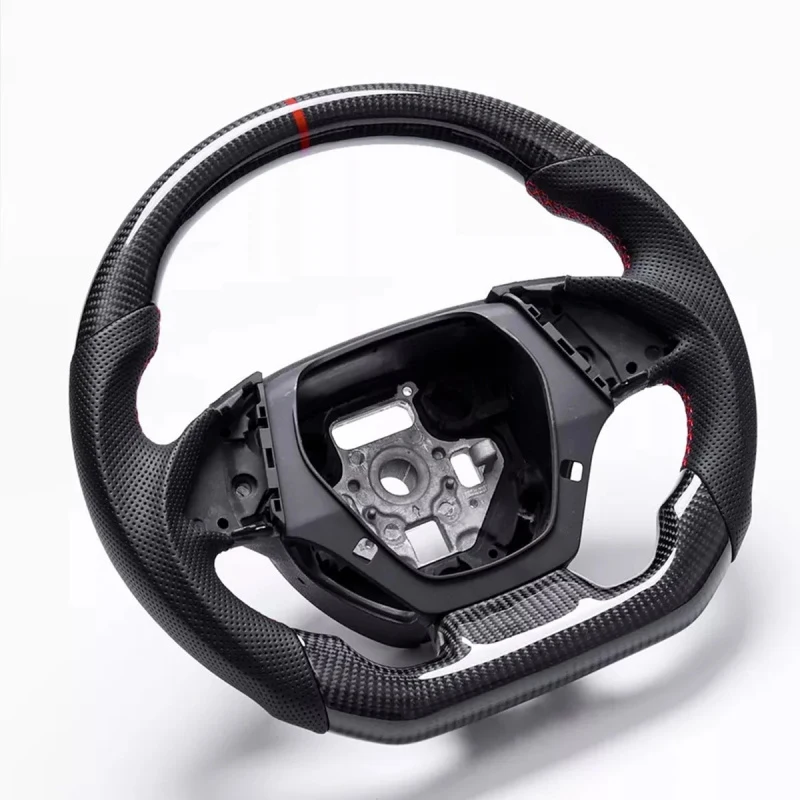 

High Quality Hot sale Black Leather Carbon Fiber XL Cavalier Captiva Car Steering Wheel