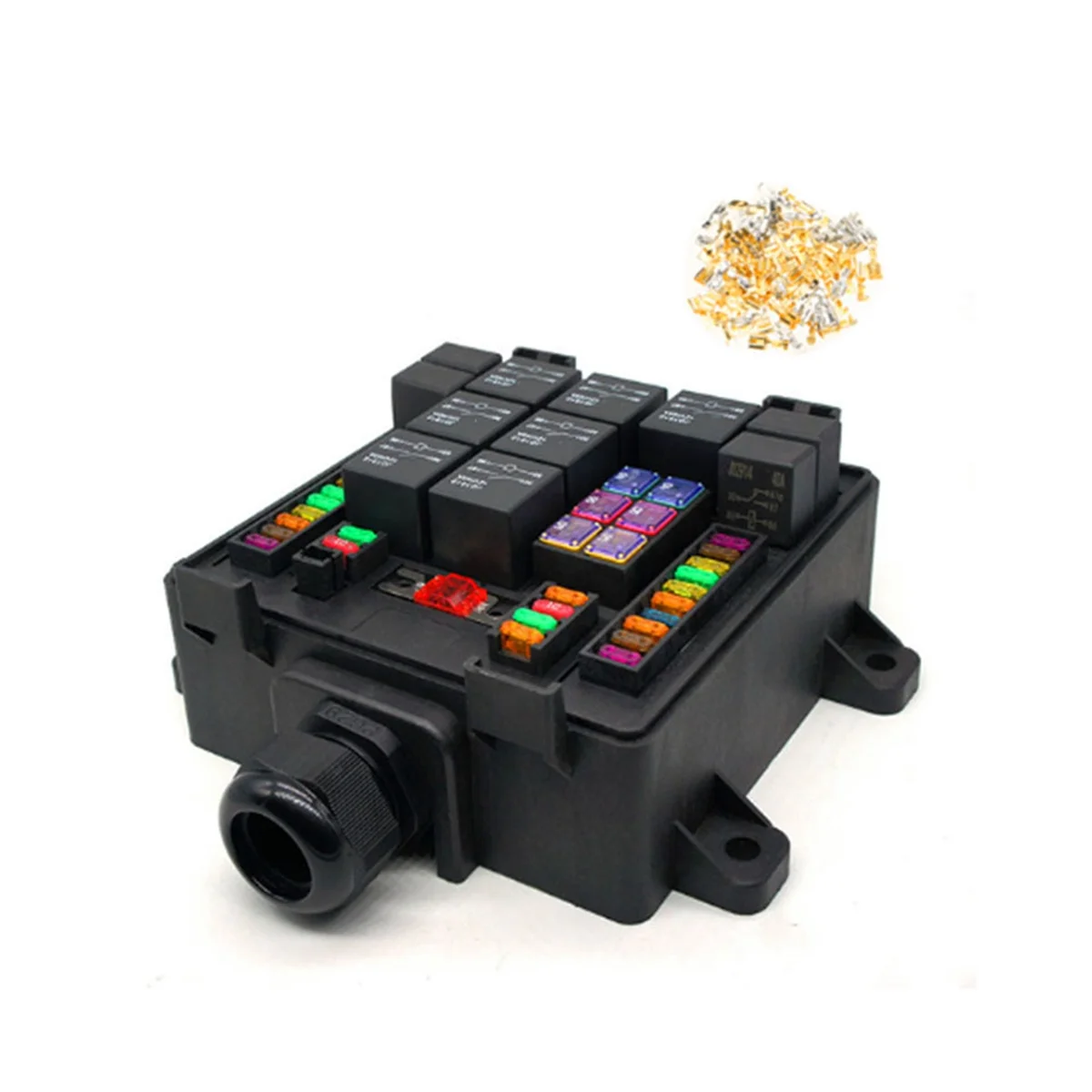 12V 40A Car Waterproof Safety Box Relay Safety Box Control Relay Modification Vehicle Control the Safety Box 24V 4P