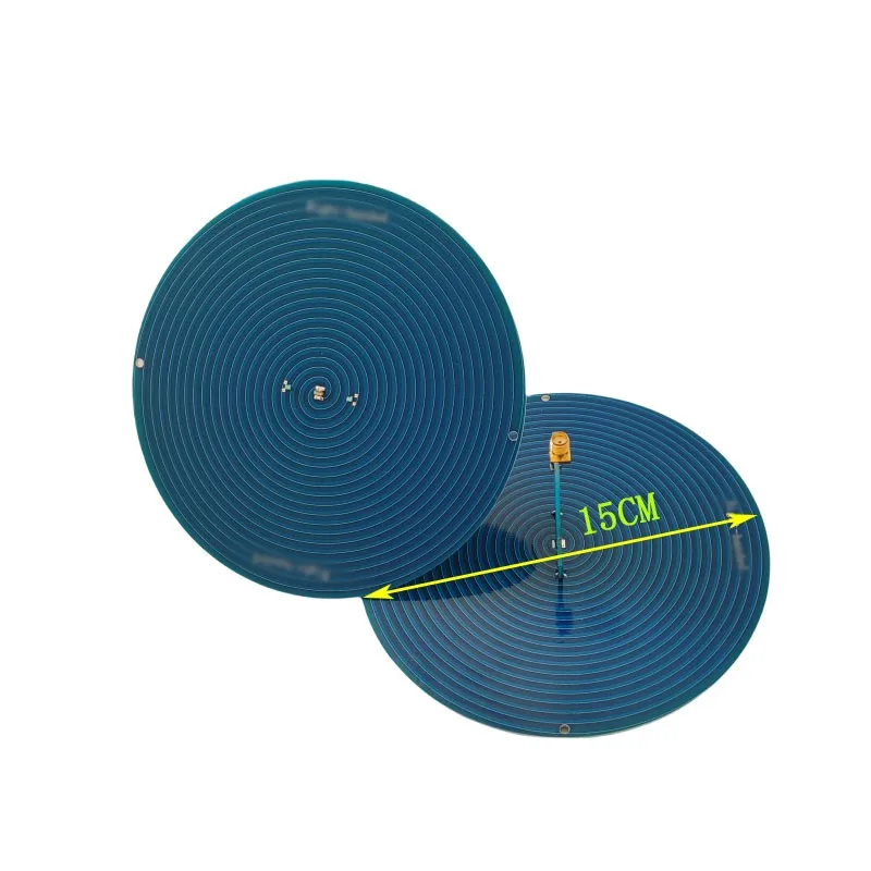 

Left-handed Circular Polarization 15CM 610MHz-7GHz UWB Antenna Archimedes Spiral Antenna with S-MA Female Connector