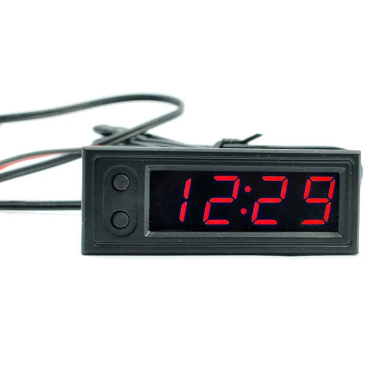 12V 3 in 1 Vehicle Auto Kit Thermomete + Voltmeter + Clock LED Digital Display Drop shipping