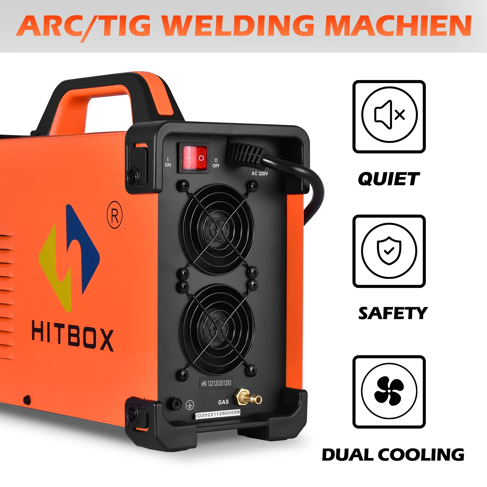 HITBOX-máquina de soldadura Tig de aluminio AC/DC, soldador de varilla de arco HBT250P HF TIG/MMA con soldadura de argón por pulso, inversor IGBT