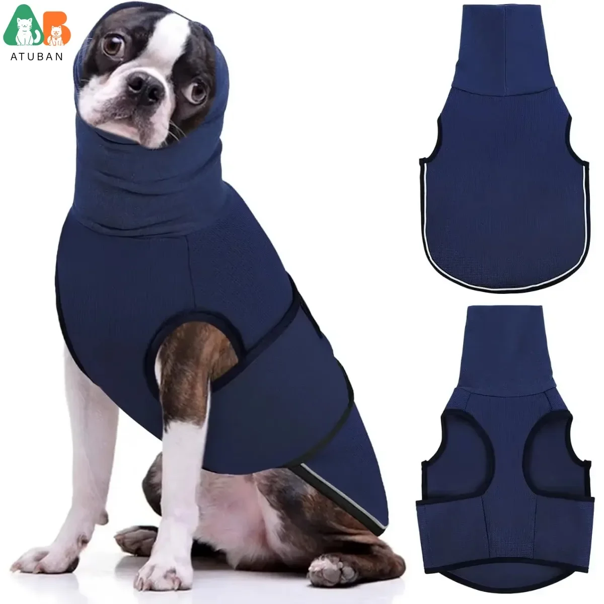 

Dog Anxiety Vest,Thunder Jacket for Large Dog Calming Jacket with Hoodie, Dog Anxiety Jacket for Fireworks,Dog Hoodies for Noise