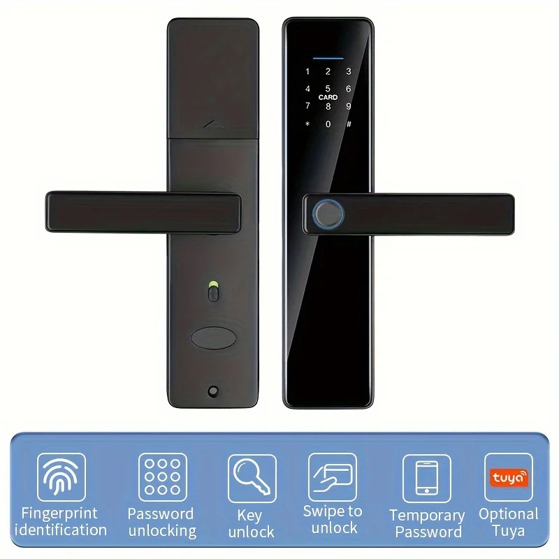 Imagem -03 - Wifi Fingerprint Eletrônico Door Lock Smart Password Lock Tuta Controle Remoto Móvel Fácil de Instalar