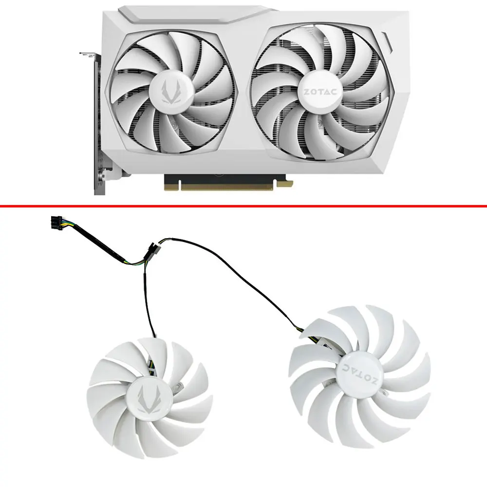 

Cooling Fan For ZOTAC GAMING RTX 3060 Ti AMP White 3070 White GPU FAN 89MM 100MM 4PIN GAA8S2U GA922S2U