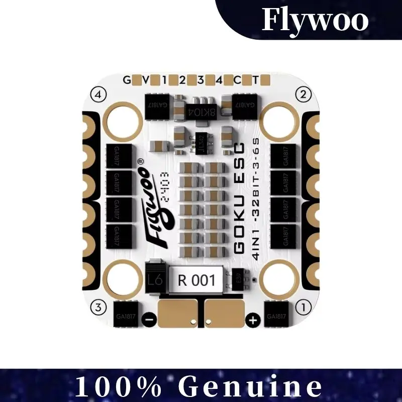 

Flywoo GOKU G45M 45A 4in1 ESC 20x20 2-6S 32Bit AT32 Dual Chip for FPV Drone Racing Quadcopter Flight Controller Stack