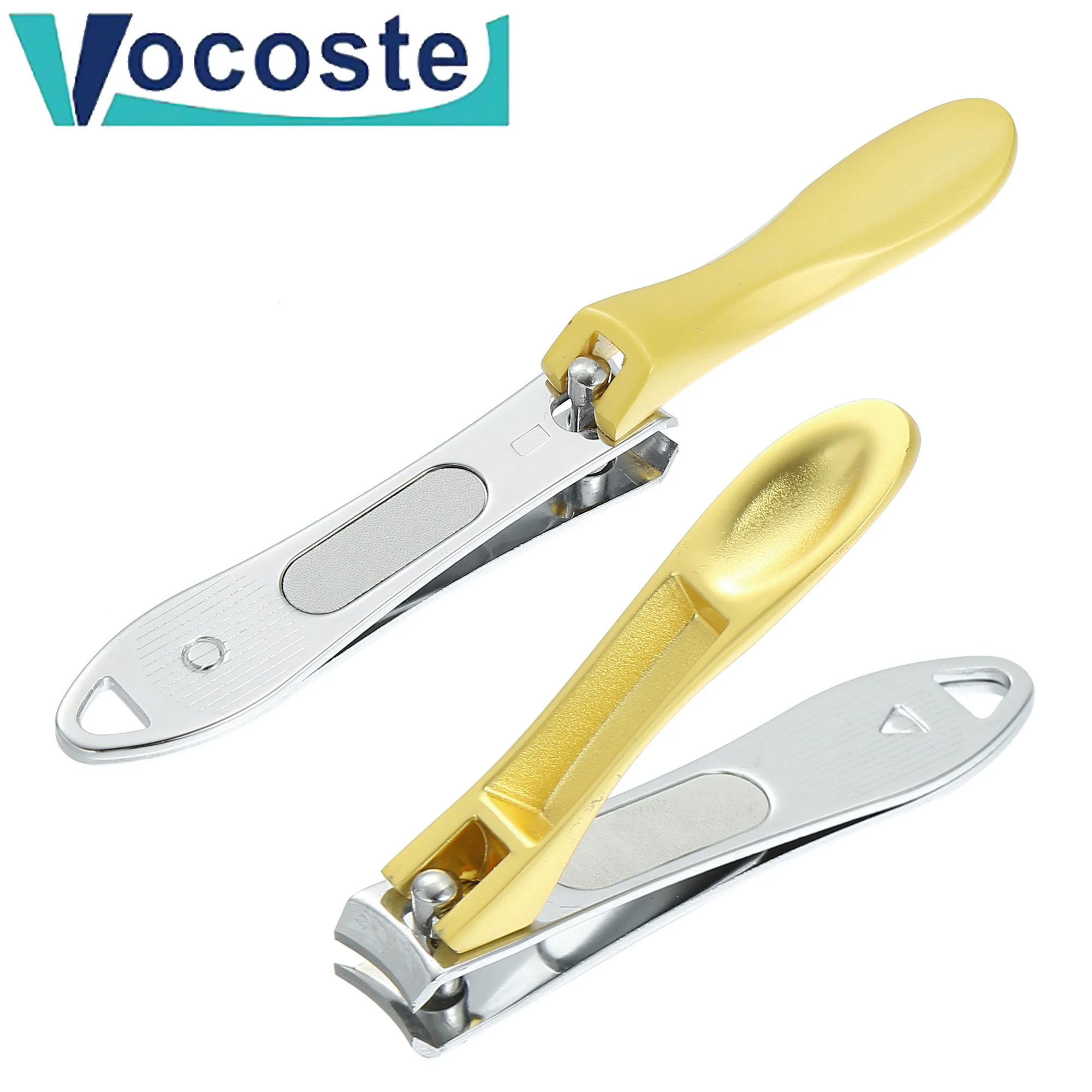 VOCOSTE Nail Clippers Suit 3Pieces Nail Clippers Nail Scissors Fold Toenail and Slant Edge Clippers Manicure Nail File Tools