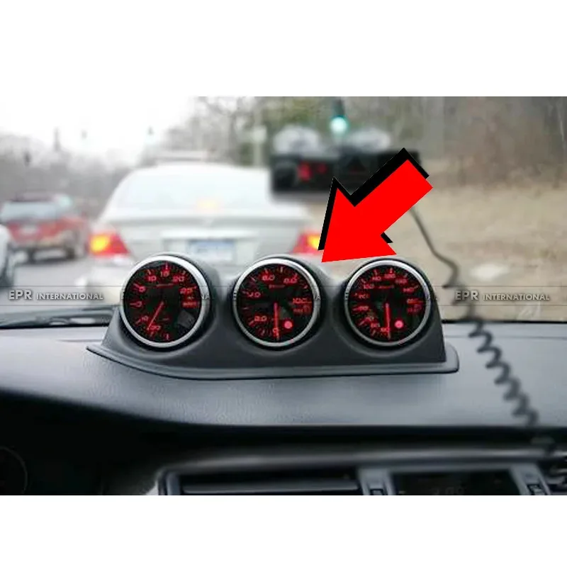For Mitsubishi EVO 7/8/9 2026 Carbon Fiber 3-Hole Gauge Holder (Tachometer Compatible)