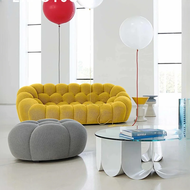 

Bubble styling cotton sofa Internet celebrity fabric modern simple lazy art sofa