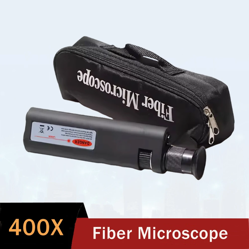 400X Fiber Connector Microscope Handheld Fiber Optic Endface Magnifier