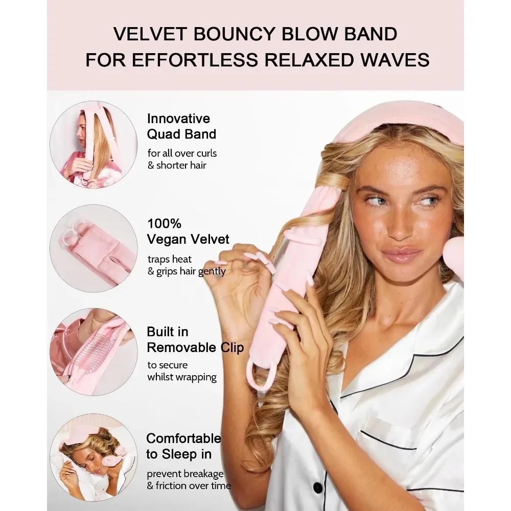 Lazy Hair Curler Hair Rollers Heatless Curling Rod Headband Curls Silk Ribbon Sleeping Soft Wave Formers No Heat Curls Ribbon