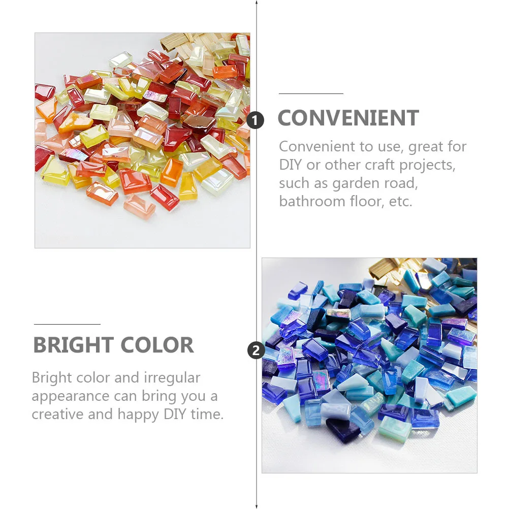 

Irregular Mosaic Fragments Bright Tiles Creative DIY Home Garden Decoration Crafts Making Material Pieces