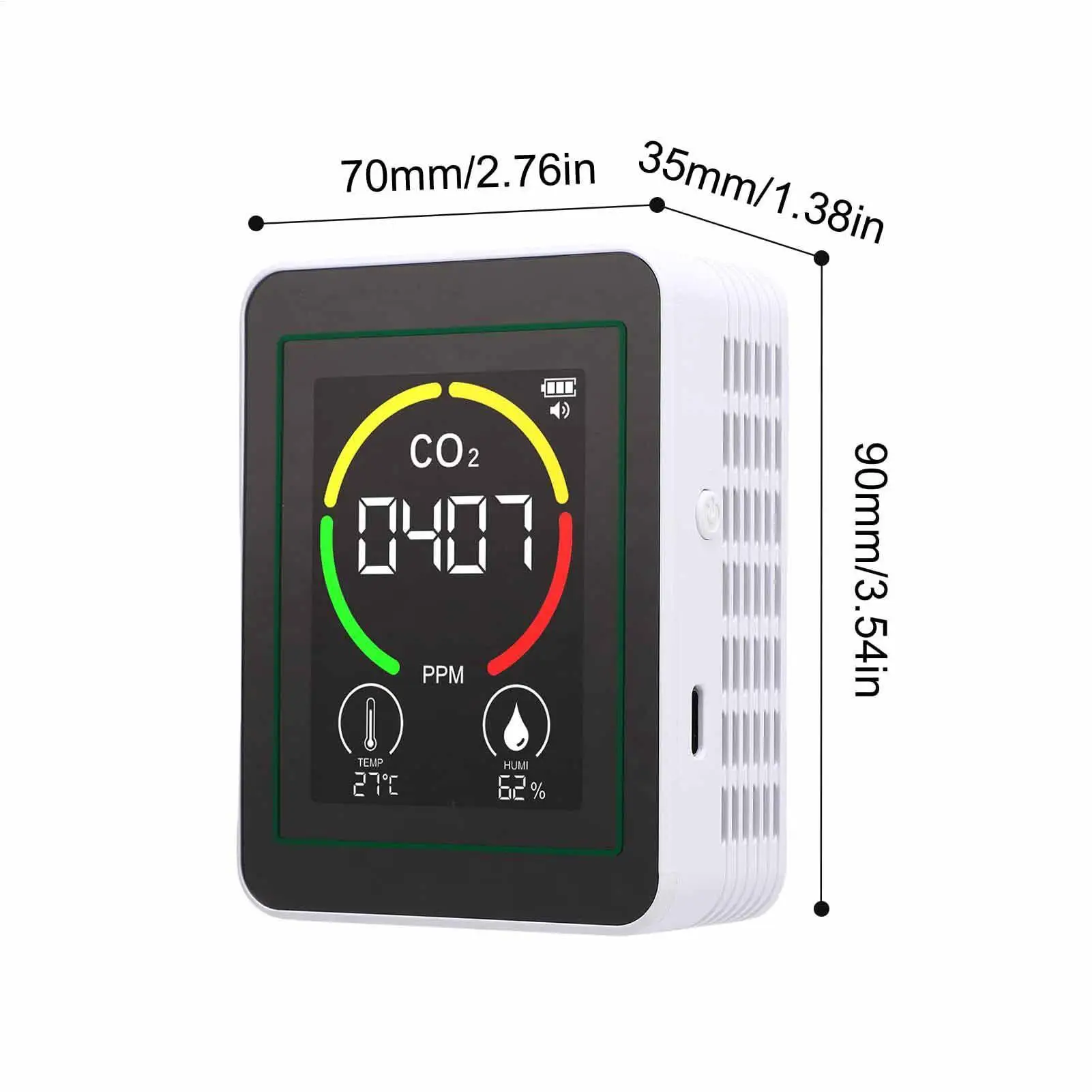 Air Quality Detector Temperature Humidity Digital Sensor Household Air Quality Monitoring For Home Indoor Bedroom Dormitory