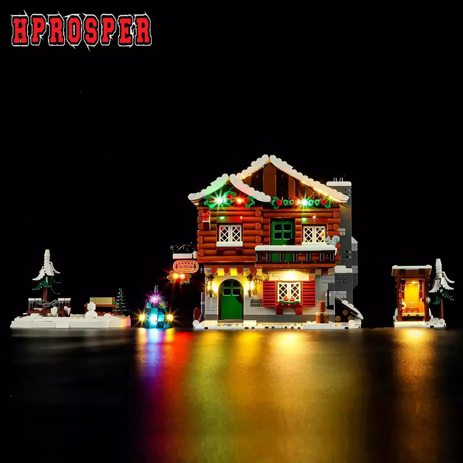 Hprosper 5V LED Light for 10325 Icons Alpine Lodge Decorative Lamp With Battery Box (Not Include Lego Building Blocks)