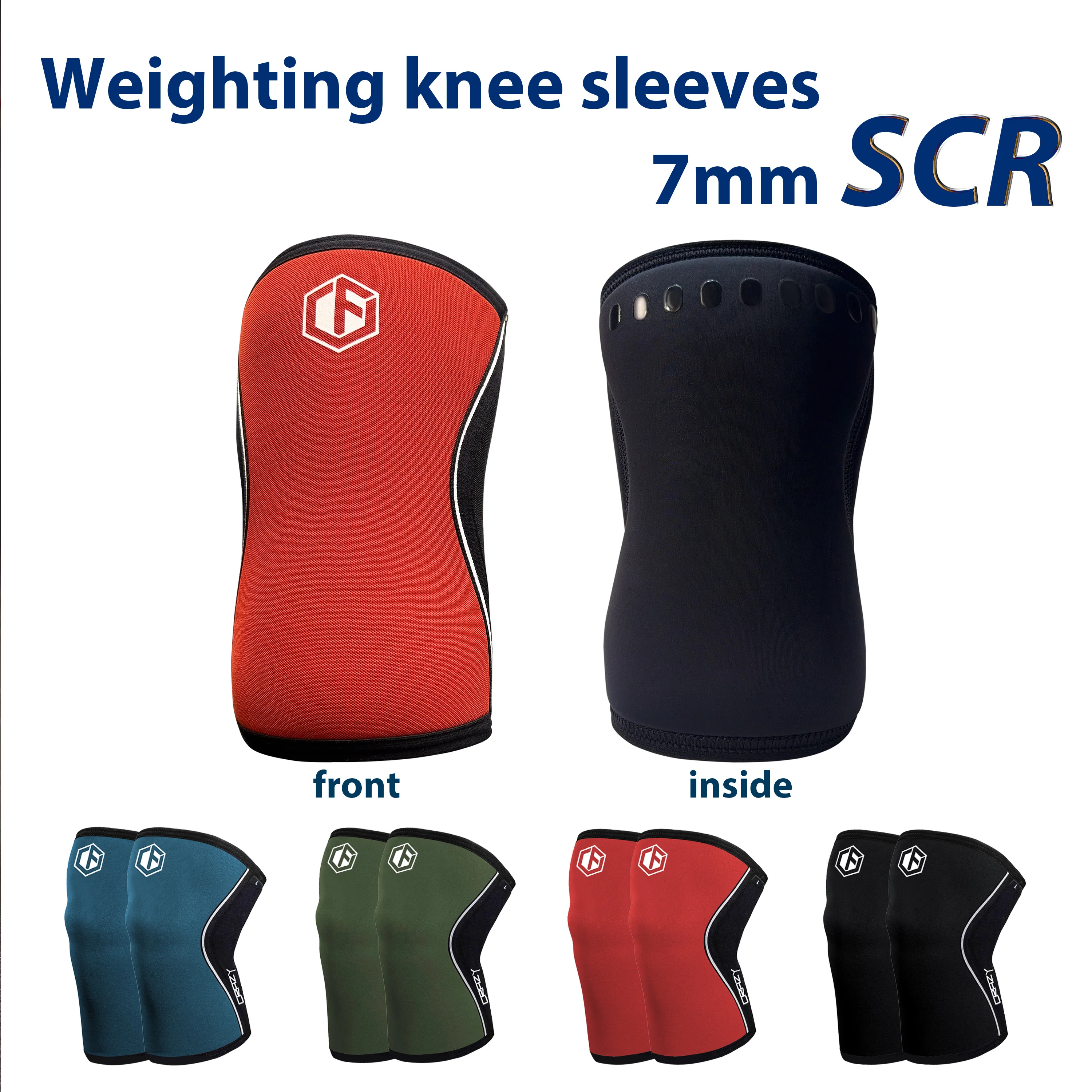 Rodilleras de Neopreno de 7mm para Gimnasio, Levantamiento de Pesas, Cross Training, Compresión para Hombres y Mujeres