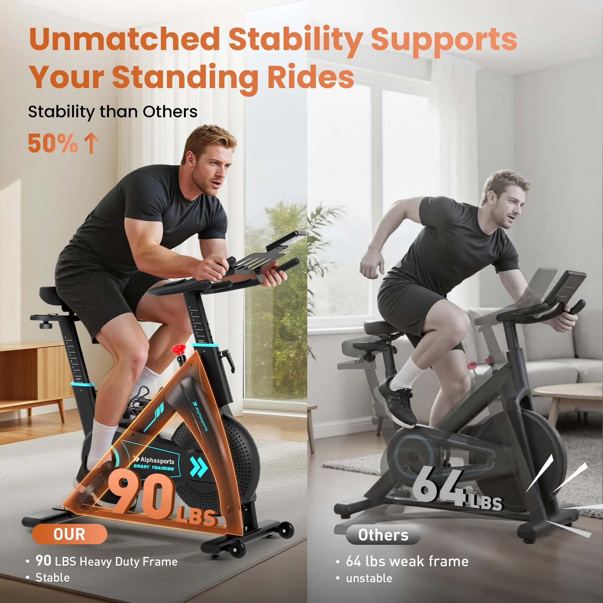 Exercise Bike, Adjustable Magnetic Stationary Bike for Home