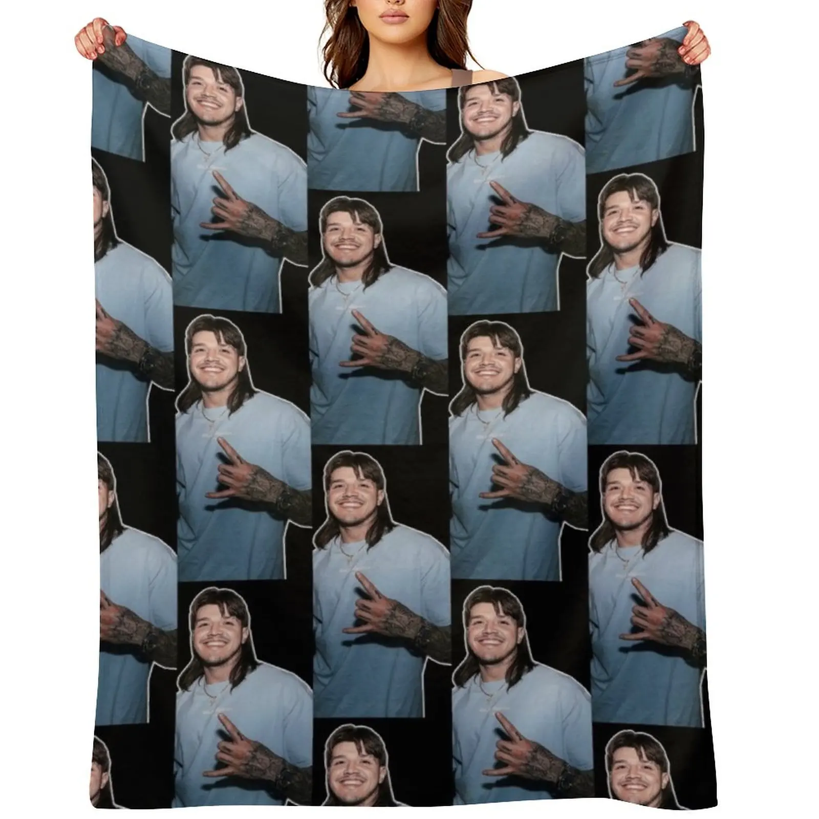 

Dominik Mysterio graphic Throw Blanket Moving wednesday halloween Cute Blankets