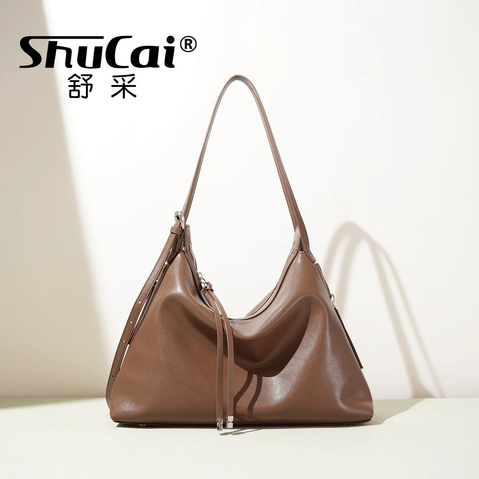 

Genuine Grade Cow Leather Women's Shoulder Cross Brown Bag Luxury Designer Brand Ladies Large Black Tote for Woman High Quality