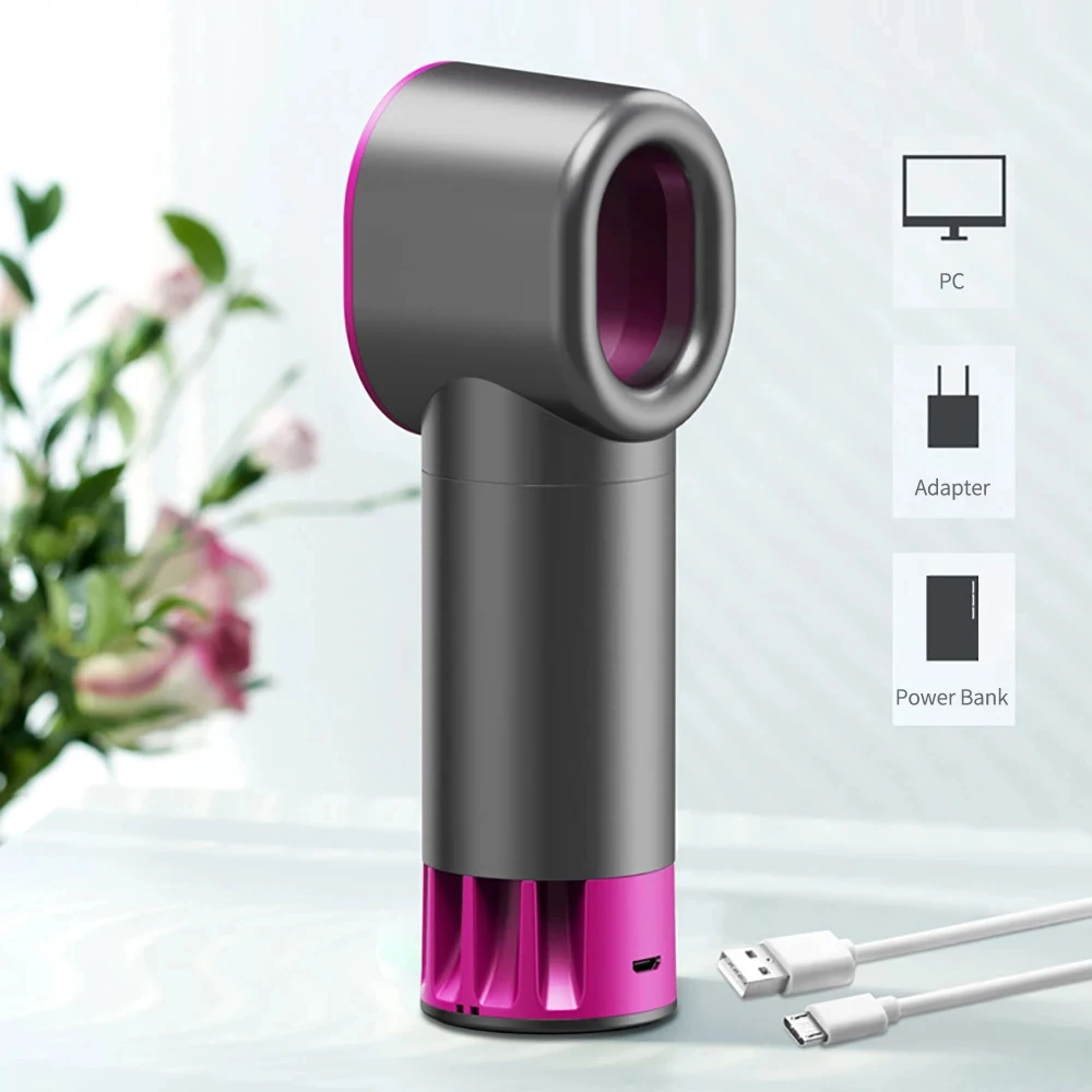 مروحة محمولة خالية من الشفرة، مروحة صغيرة محمولة باليد، USB قابلة لإعادة الشحن، مراوح فائقة الهدوء، مراوح تبريد الهواء لسطح المكتب في الهواء الطلق، مبرد الهواء